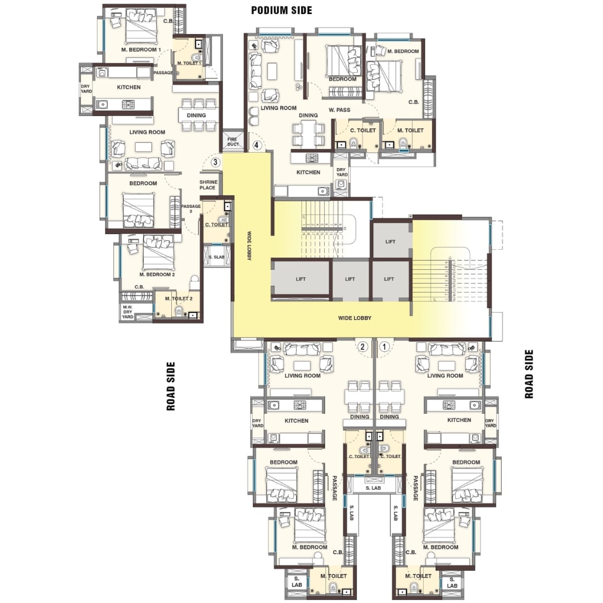 Sheth-Vasant-Lawns-Floor-Plan-Fern-1st-to-5th-7th-to-10th-12th-to-15th-17th-to-22nd