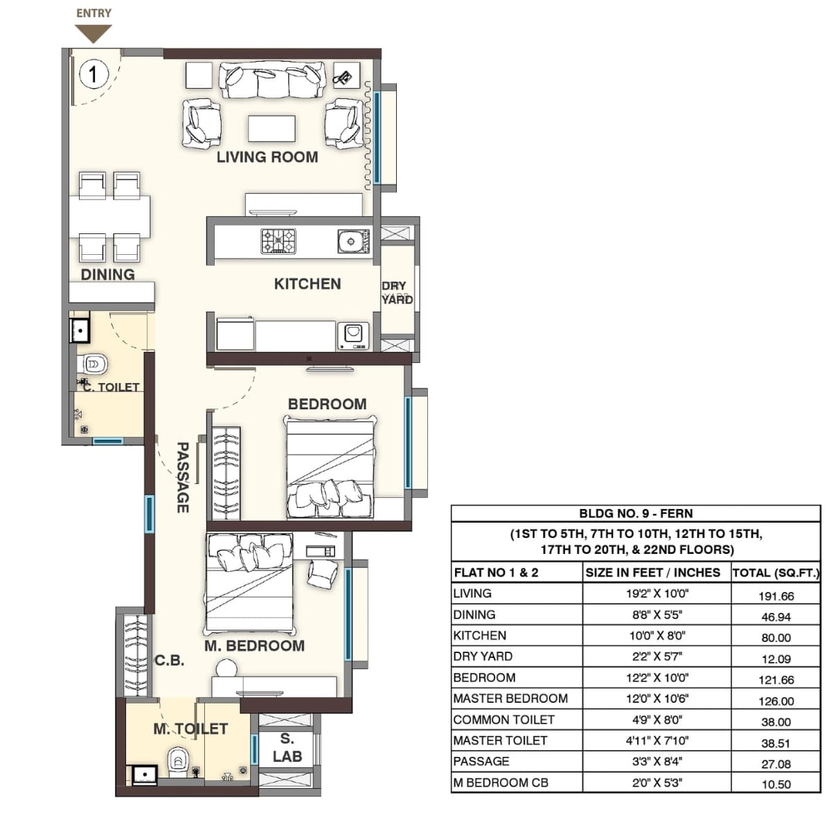 Sheth-Vasant-Lawns-Floor-Plan-Fern-2-BHK-Unit-1-1st-to-5th-7th-to-10th-12th-to-15th-17th-to-22nd